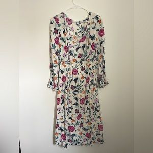 Old Navy Long Sleeve White Floral Dress